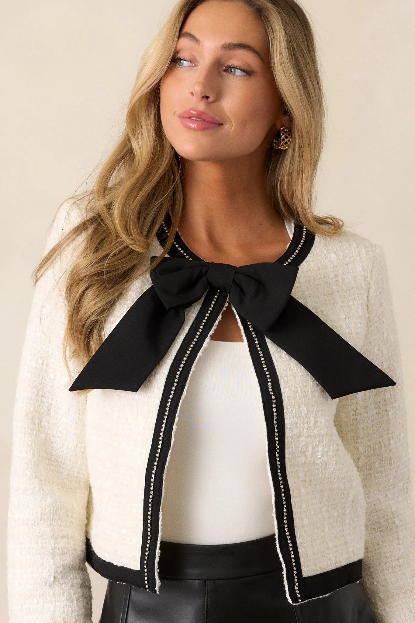 A Dance In The Moonlight Ivory Tweed Jacket