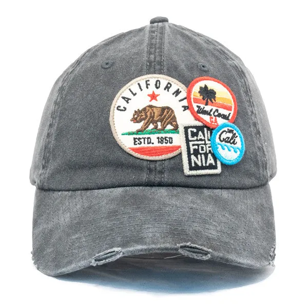 American Needle - Cali Bear Distressed Patch Cap