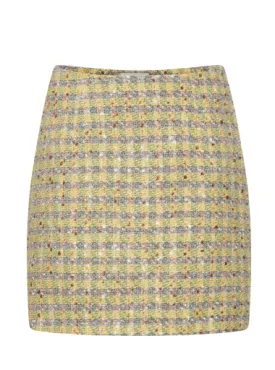 Anecta Skirt -  Lime Green Tweed