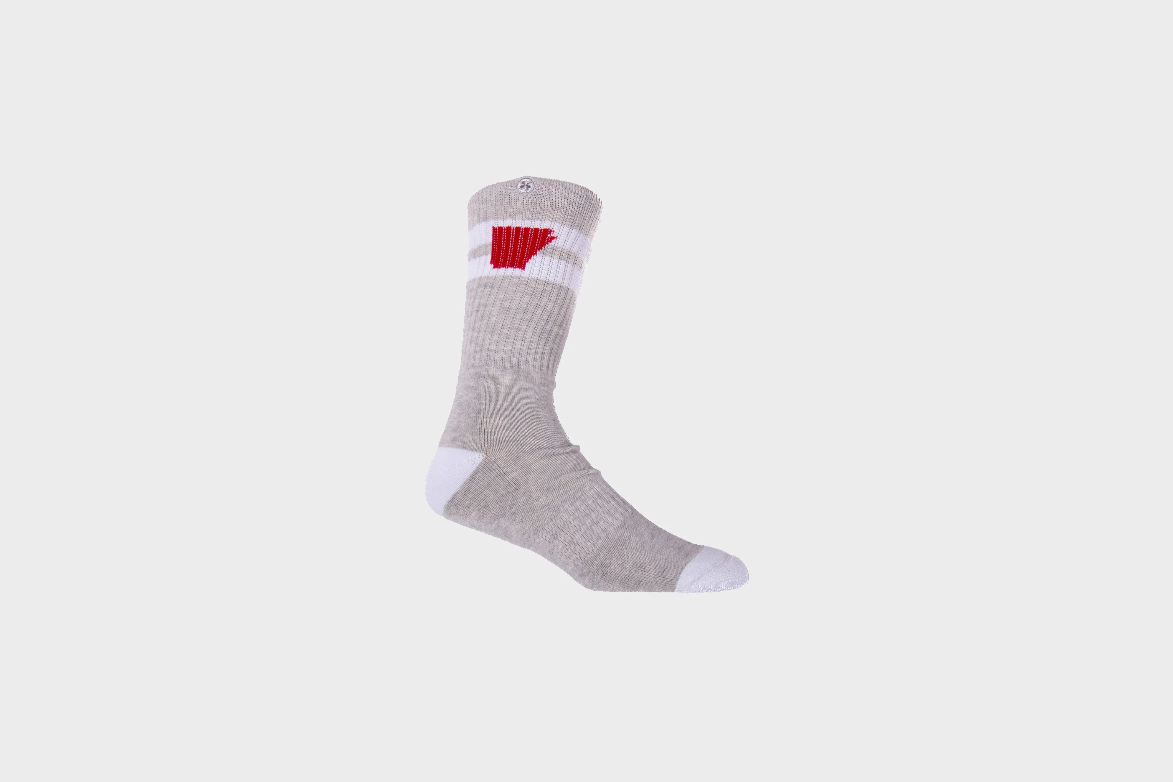 Arkansocks - Tailgater (Ash Heather/Red)