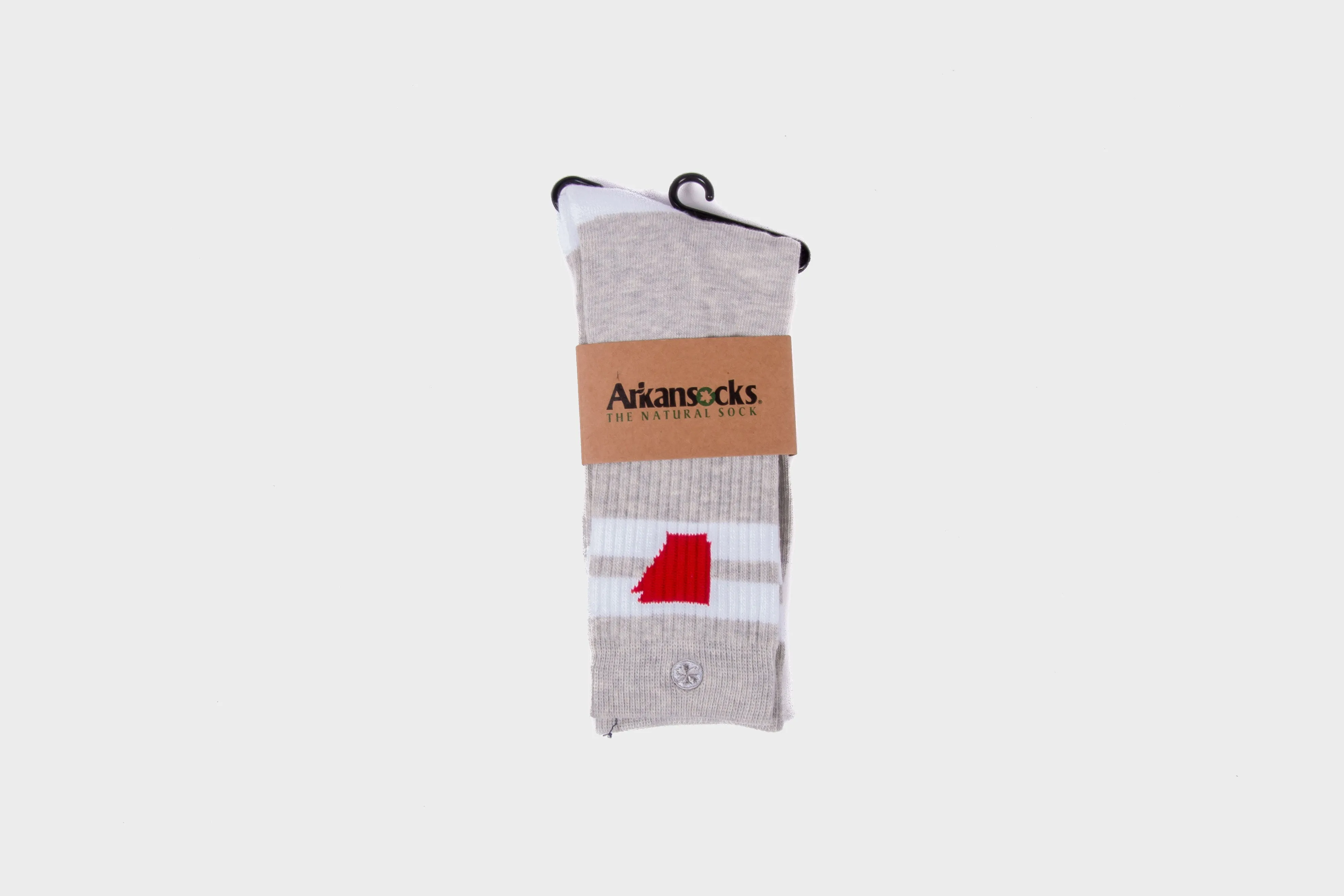 Arkansocks - Tailgater (Ash Heather/Red)