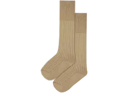 Boys 3/4 Plain Long Socks - Sand