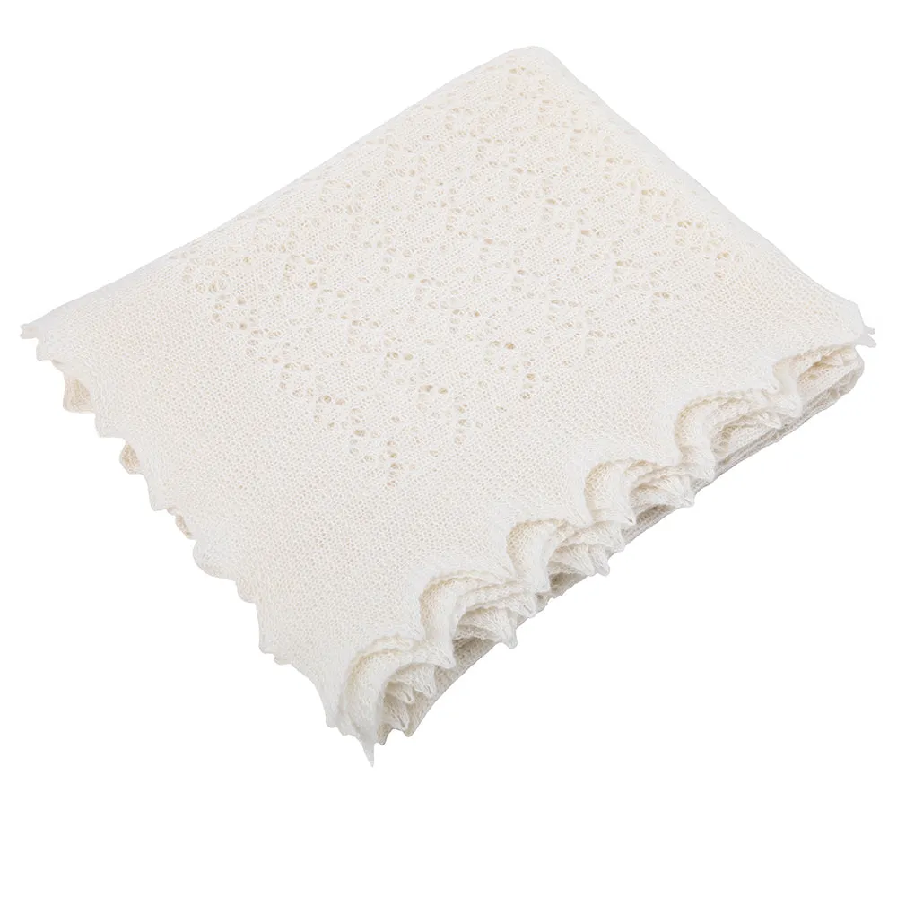 Cosy Cashmere Baby Shawl - White