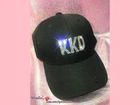 CUSTOMIZE or Personalize Your Cap / Hat with Your Favorite BLING Word, Initial, MLB Logo, Symbol with Shinny Sparkly Crystal Rhinestone