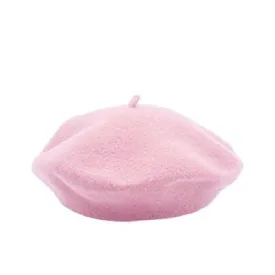 Felt Beret Hat - Light Pink