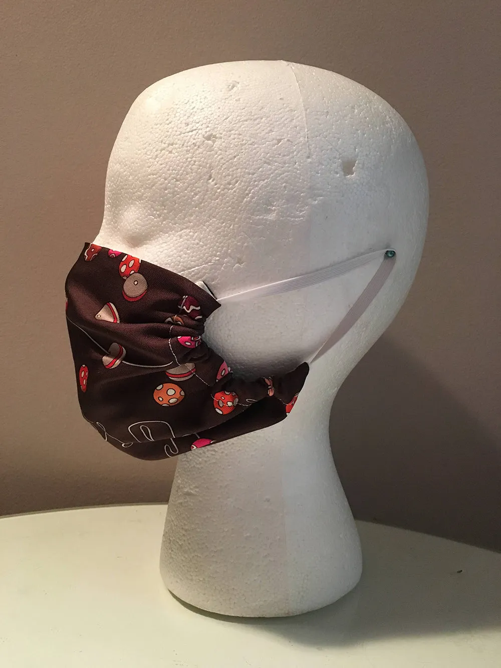 Handmade Hermes Dancing Pearls Silk Scarf Mask