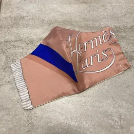 Hermes Tan Grand Manege Silk Scarf Face Mask