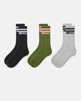 Impala - Stripe Sock - Camo - 3-pack