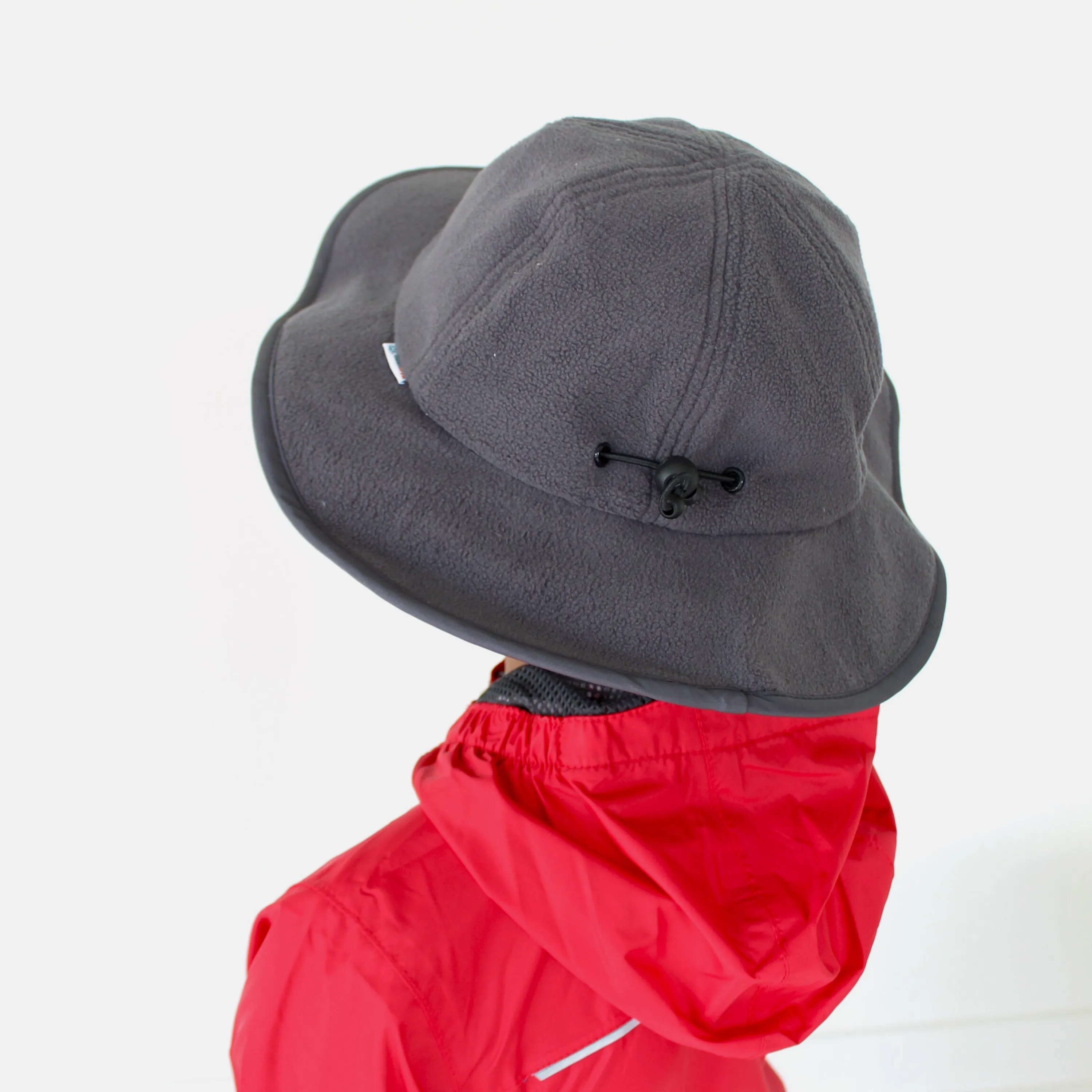 Kids Tundra Ear Flap Fleece Winter Wide Brim Sun Hat - Slate