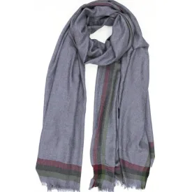 Oversized Vest/Oblong Scarf - Denim Blue