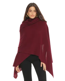 Pure Cashmere Maxi Wrap Bordeaux