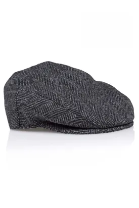 The Armoury Grey Tweed Herringbone Cap *sample*