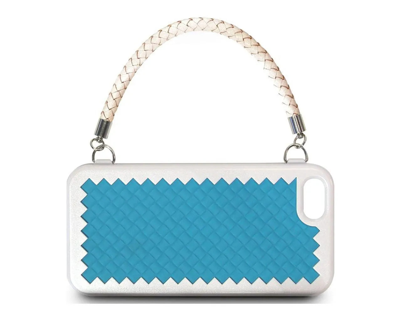 The Joy Factory New York Woven Handbag Case with Handle for iPhone5/5S, CSD122- 1 Pack - Retail Packaging - Turquoise