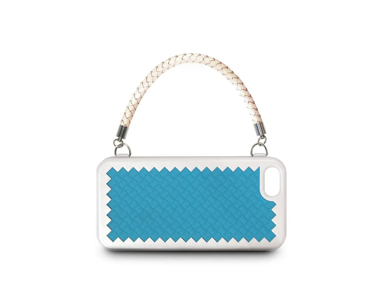 The Joy Factory New York Woven Handbag Case with Handle for iPhone5/5S, CSD122- 1 Pack - Retail Packaging - Turquoise