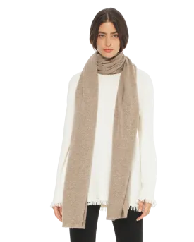 Women's Cashmere Wrap Scarf Taupe